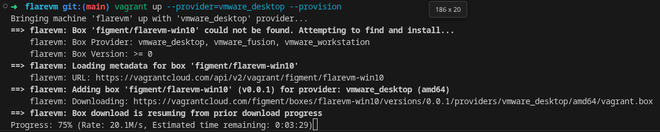 Vagrant downloading FlareVM Windows 10 Box
