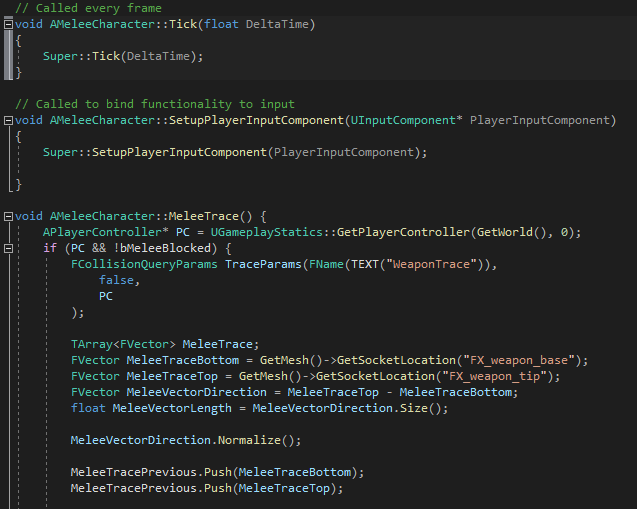 Melee implementation